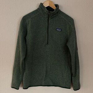 Womens Patagonia Green Better sweater Half-Zip Fleece